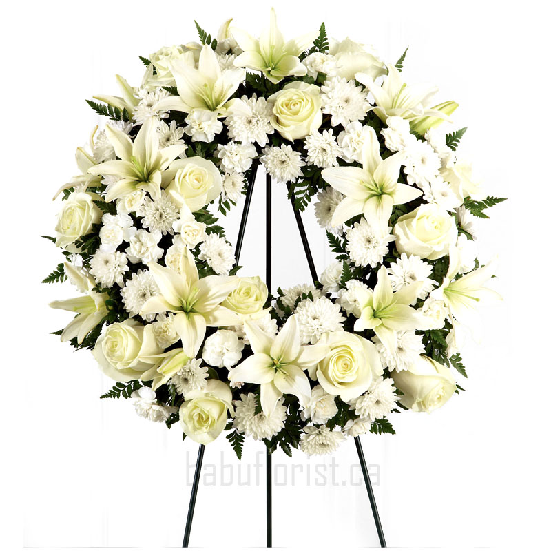 White Tribute Wreath